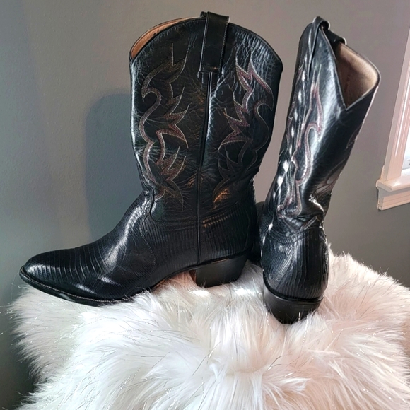 Genuine Lizard Cowboy Boots - Picture 10 of 12